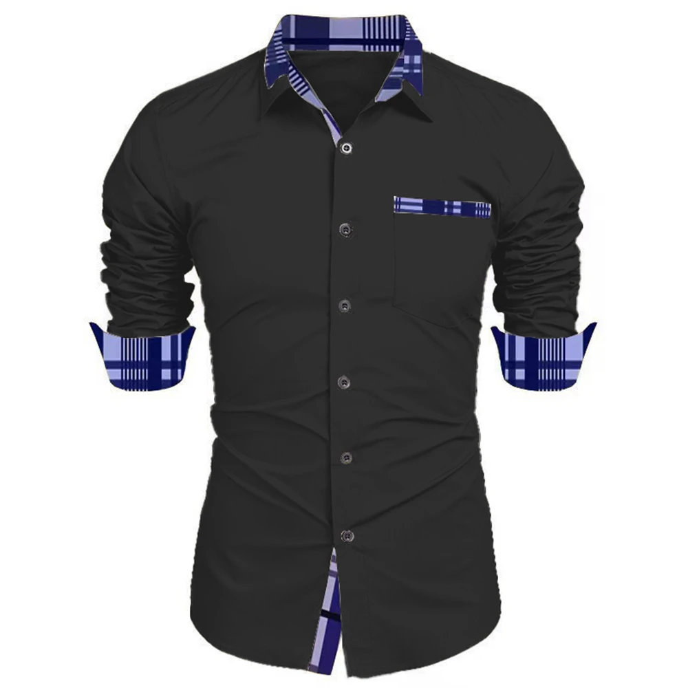 Men\'s Long Sleeve Shirt Formal Shirt Business Casual High Quality Casual Non-ironing Anti-wrinkle Lapel Men\'s Clothing