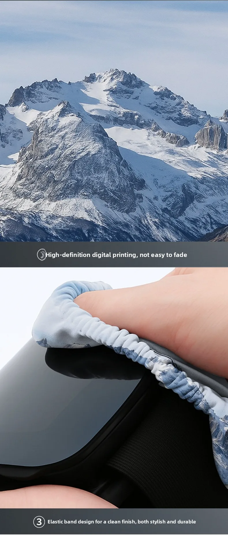 1/2/4/6Pcs Ski Brille Schutzhülle Mode Schnee Berg Sternen Druck Tragbare Staub-proof Scratch-Proof Ski Brillen Abdeckung – Detail 15