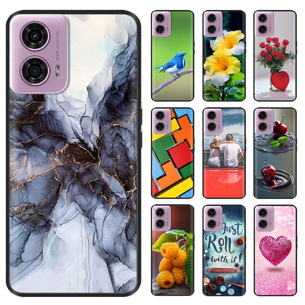 For Motorola Moto G34 G24 Power Case Cute Cartoon Painted Cover Soft Silicone Phone Case For Moto G34 MotoG24 Motorola G24 Power