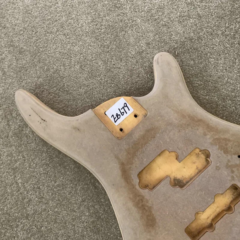 EB679  Samples PJB Bass Body Unfinished in Solid Basswood for Electric Bass DIY Damages Replace Guitar Parts