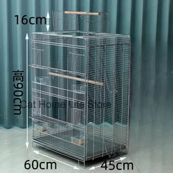 Large Open Top Bird Cage Stainless Parrot Budgie Speciality Bird Cage Luxury Feeder Villa Oiseaux Accessoires Pet House QF50NL