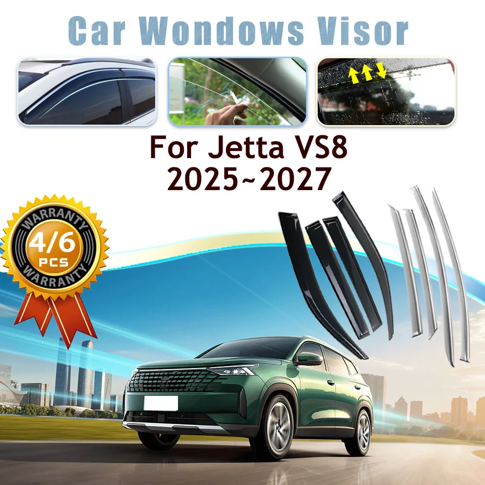 

Car Window Visor For FAW-Volkswagen Jetta VS8 2025 2026 2027 Waterproof Rain Guard Deflector Awning Trim Cover Auto Accessories