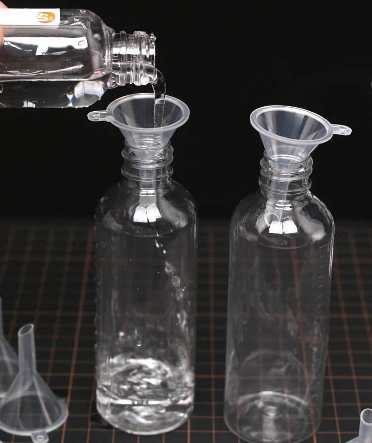 10 Stück Mini-Trichter füllung leere Flasche Verpackungs werkzeug für Reise Kunststoff Mini kleine Trichter für Parfüm Flüssigkeit unerlässlich – Detail 7