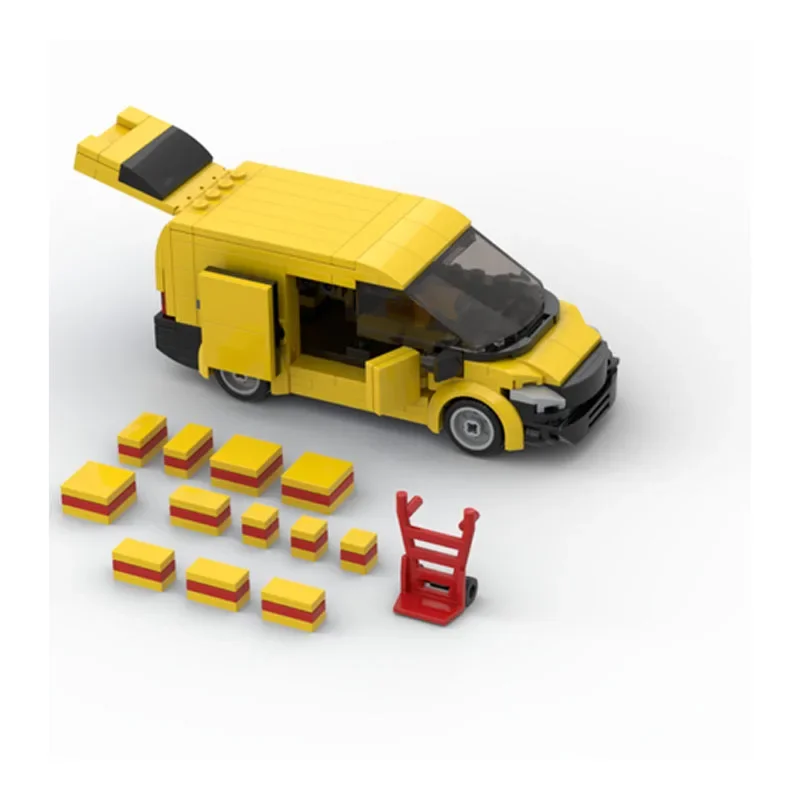 MOC SPEED CHAMPION DHL MOC-99912 CAR TOY BUILDING BLOCK MODEL 261PCS TRUCK MODEL PUZZLE BOY TOY BIRTHDAY GIFT CHRISTMAS GIFT