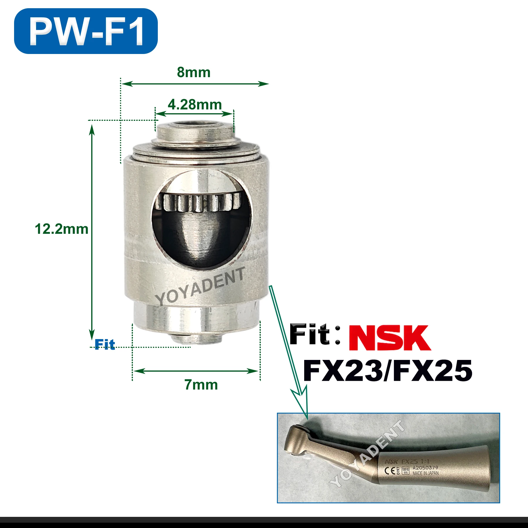 

Подходит для NSK 1:1 FX23/FX25, ротор для стоматологического картриджа, низкоскоростной ротор для низкоскоростного наконечника, аксессуары для стоматологии