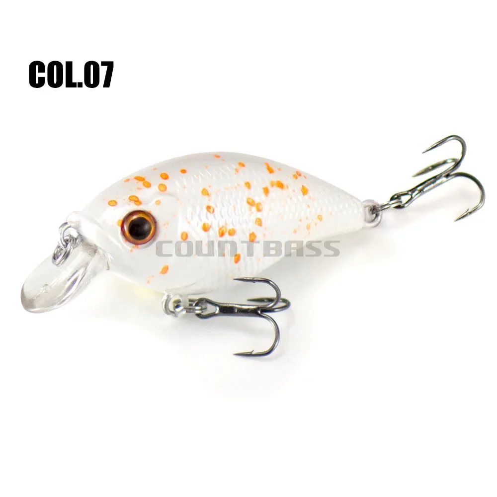 Countbass Floating Wobbler Fishing Lures, Crank Bait Hard Plastic Lures for Salmon Trout Bass Pike 46mm 6.8g