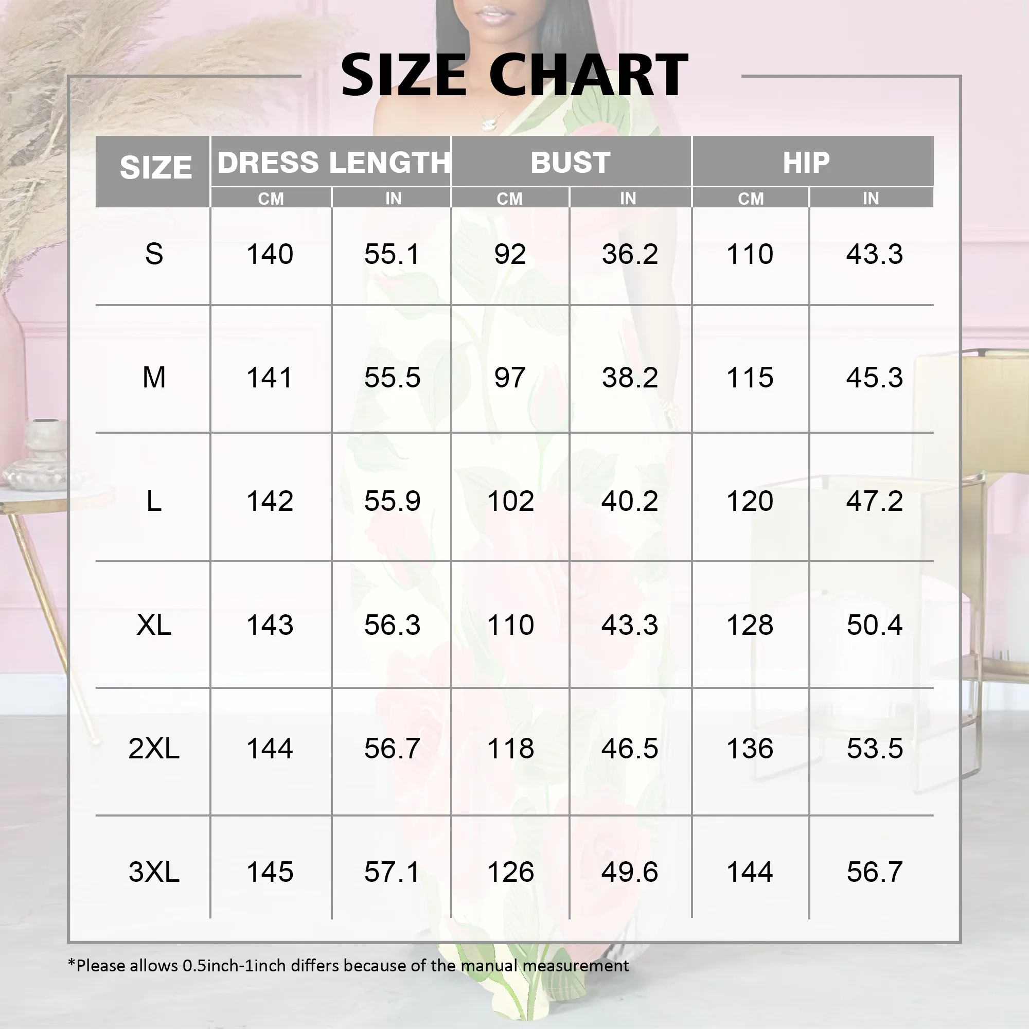 Romantic Rose Off Shoulder Maxi Dress for Women Summer Casual Streetwear