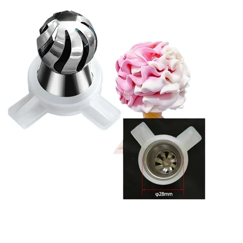 

B98A-1 PC Stylish And Innovative Stainless Steel Flower Shaped Nozzle Modern Design For Softserve Ice Cream Machines