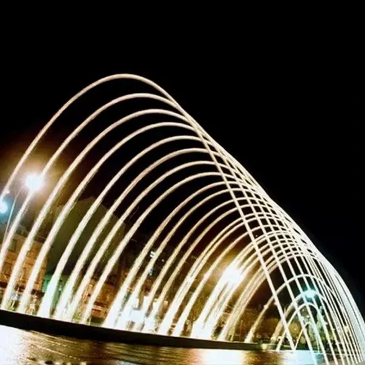 Small Floating LED Magic Flow Elegant Garden Jumping Underwater Stainless Steel Laminar Jet Water Feature Fountain