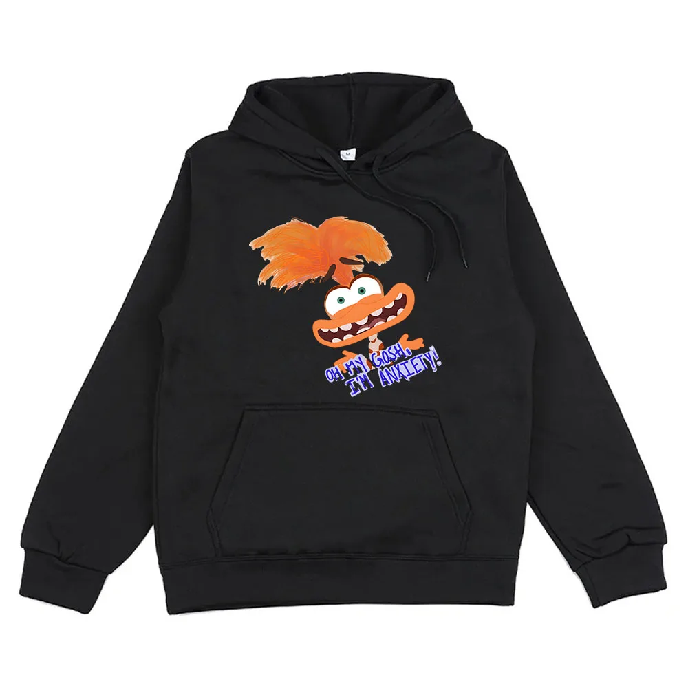 Cartoon Hoodie anxiety Hoodies Long Sleeve Casual Sweatshirt For Autumn/Winter Comfortable Hooded Clothe Moletom Women/Men Hoody