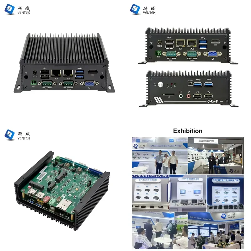 【CHIMU HOME】 Embedded PC for Celeron J6412 DDR4 with 2 LAN 2 RS232 485 COM Card Slot Running Windows 10 Linux