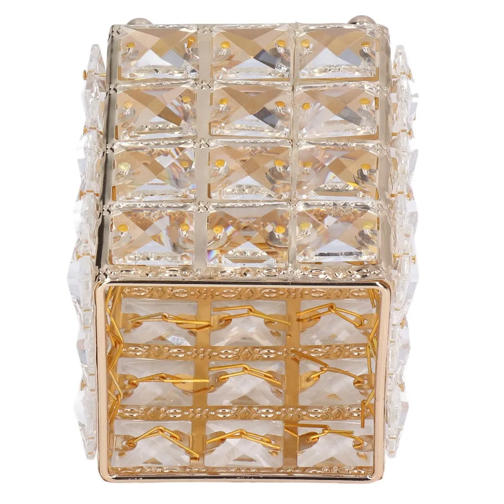 Stainless Steel Makeup Brush Holder Square Design Large Capacity Cosmetic Brushes Storage Gold Silver Cosmetic Storage Organizer