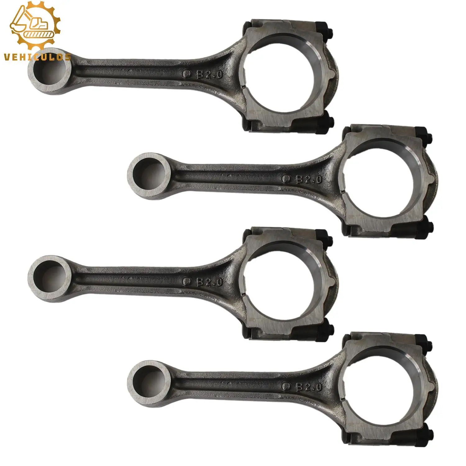 4PCS New Connecting Rod 23510-23710 For Hyundai Elantra / Tiburon Kia Soul / Spectra 2000-2012 2.0L With 1 Year Warranty