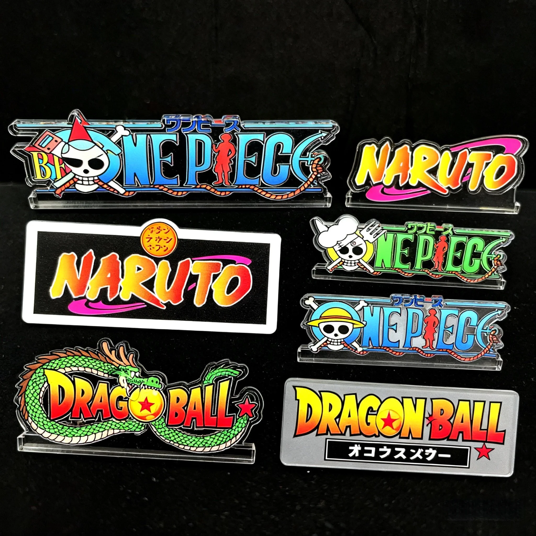 

Multi-Series Anime Acrylic Stand Collection - One Piece Red, Dragon Ball, Naruto, Bleach & Saint Seiya
