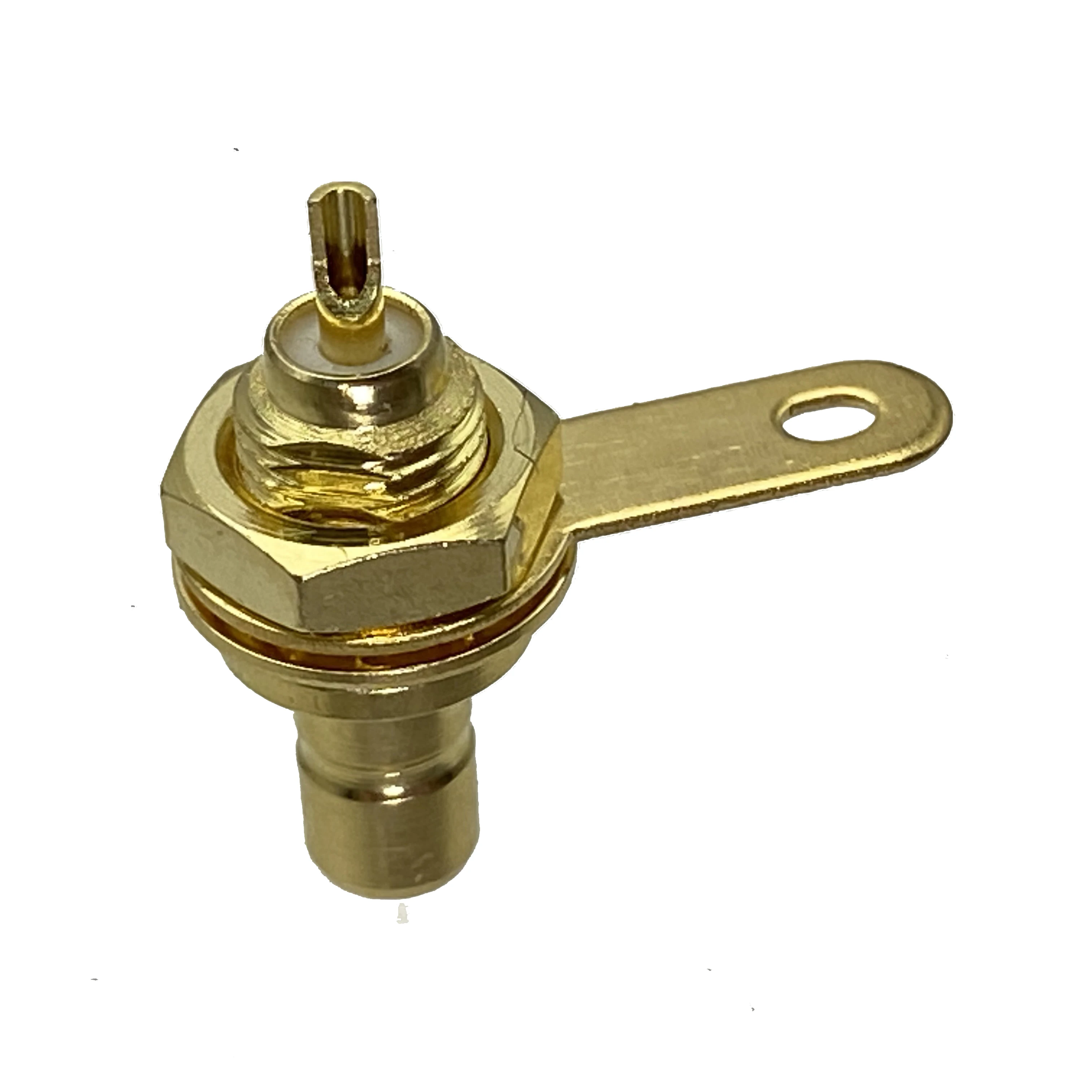 موصل قابس ذكر SMB ، صامولة حاجز ، حامل لوحة لحام ، محول محوري RF ، محطة سلك مستقيمة 50Ohm ، جديد ، 1