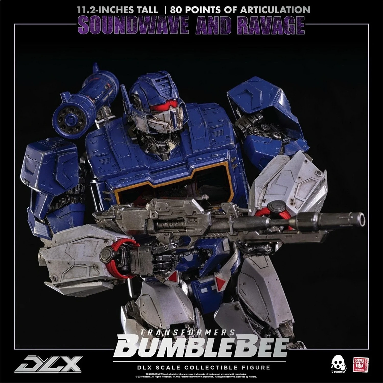 

In Stock High Quality ThreeZero Transformation DLX Soundwave 80 Articulated Action Figure with Box 3A G1 MDLX