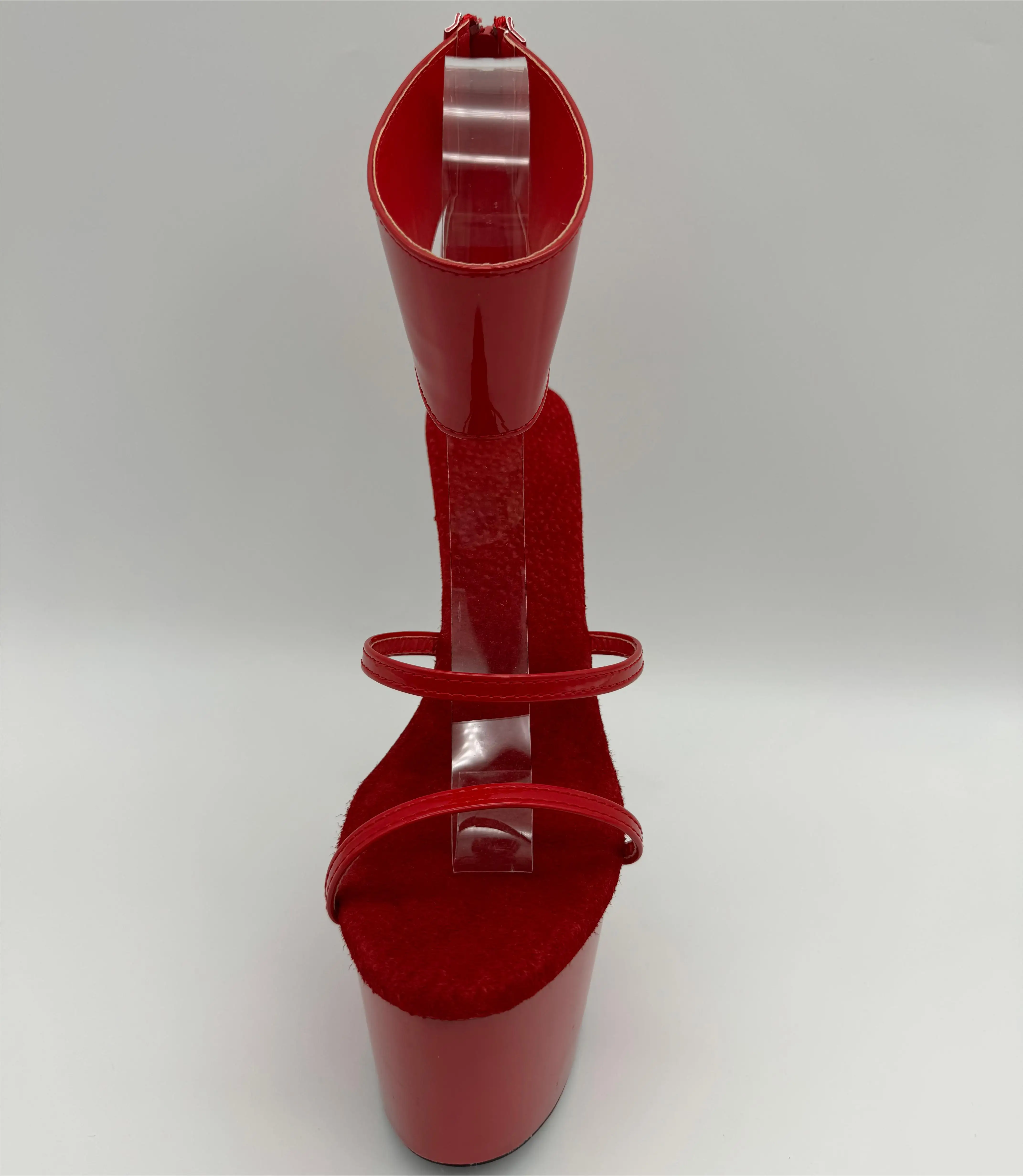 Zipper open 17cm heels, platform shoes for models, sexy pole dance stage performance sandals
