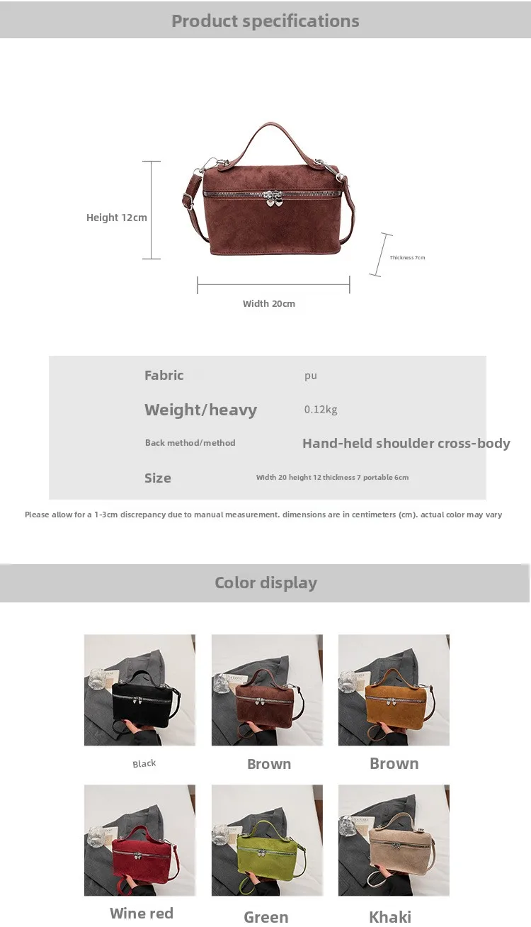 Trendige Damen-Handtasche, stilvolle Umhängetasche, Mini-Geldbörse, lässige Vintage-kleine quadratische Tasche für Ausflüge – Detail 2
