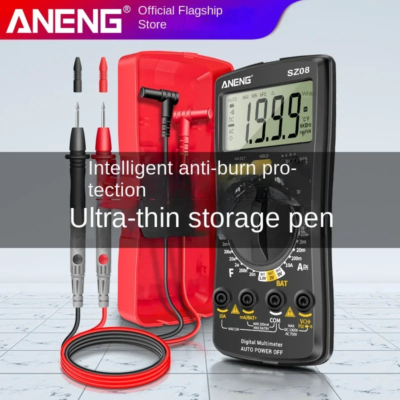 

ANENG SZ08 Ultra-thin, High-precision, Multi-function, Fully Automatic, Portable Digital Display Repair Electrician Multimeter