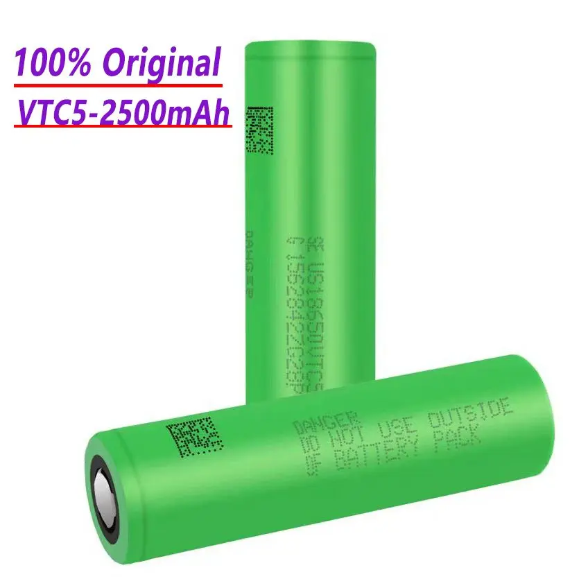 100% оригинал 3,7 В US18650 VTC5 2500 мАч литий-ионная аккумуляторная батарея VTC5 25A фонарик игрушечный разряд