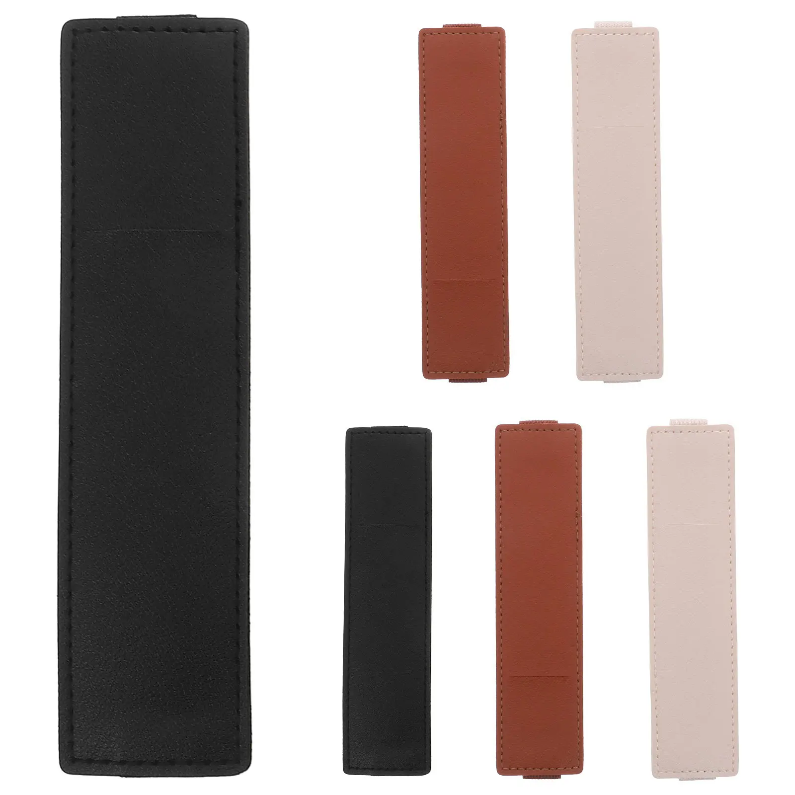 

6Pcs Pen Holder for Notebook Elastic Band PU Strap Journal Pencil Organizer Sleeve Planner Traveler Diary Office School