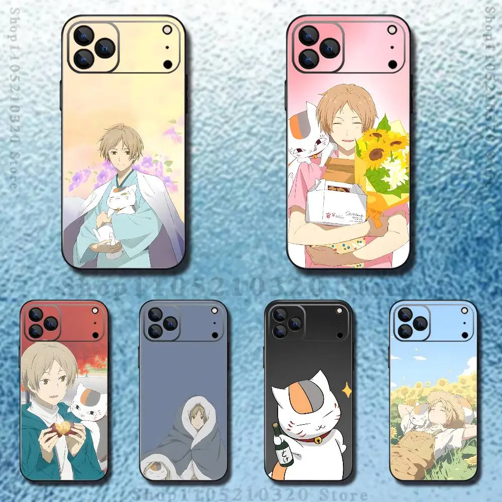N-Natsume Book of F-Friends  Phone Case For iPhone 17,16,15,14,13,12,11,Pro,Max,Plus,E,Air,Mini Protective Black Cover