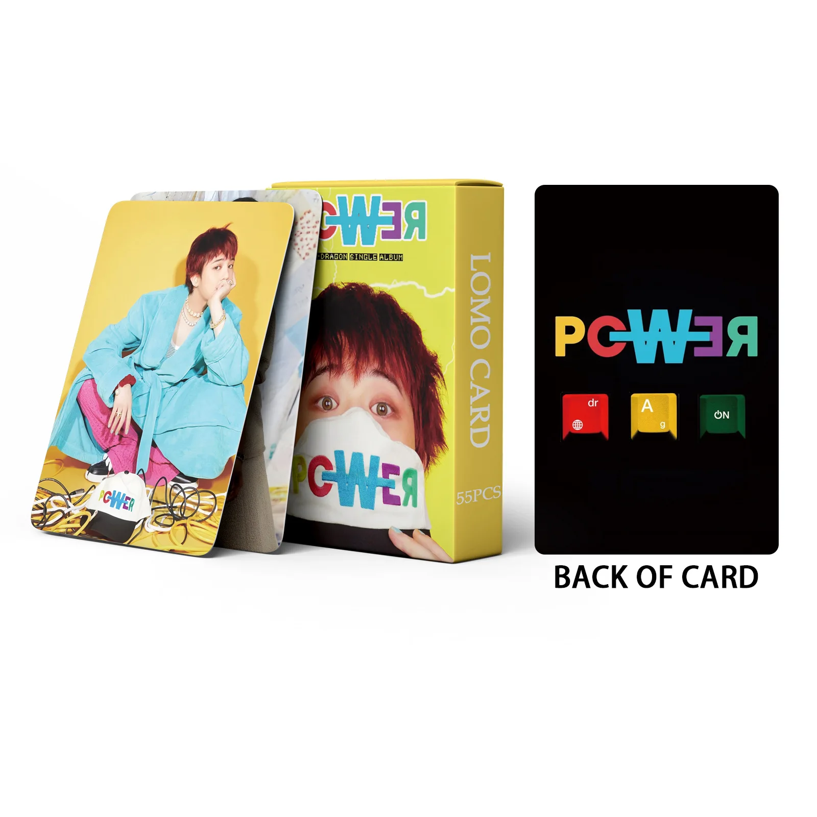 55pcs/Box G-dragon POWER photo cards rosie apt lomo cards  for boys girls gifts