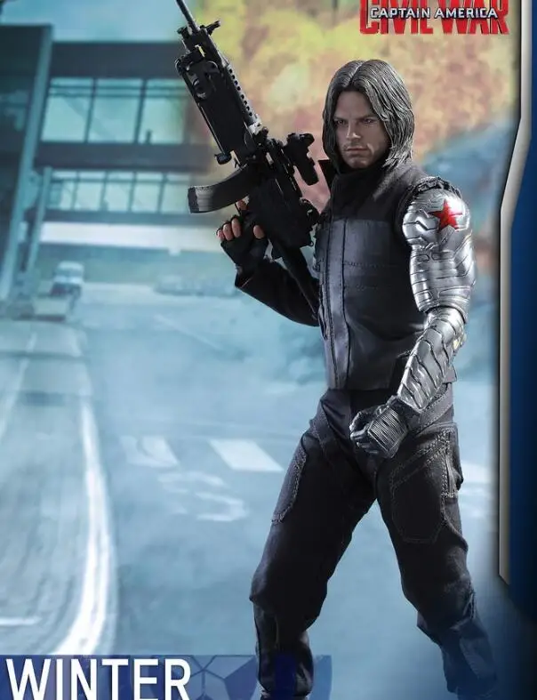 

Captain American CIVIL WAR HC Winter Soldier Joint Moveable Articulated PVC Doll Toys Decoration 30cm