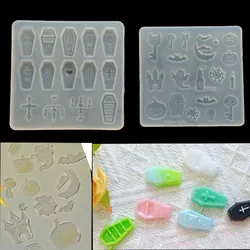 DIY Halloween Series Coffin Shaped Silicone Epoxy Resin Mold Jewelry Tools Jewelry Accessories Resin Filling