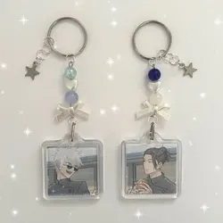 Handmade satosugu beaded mobile charm y2k keychain