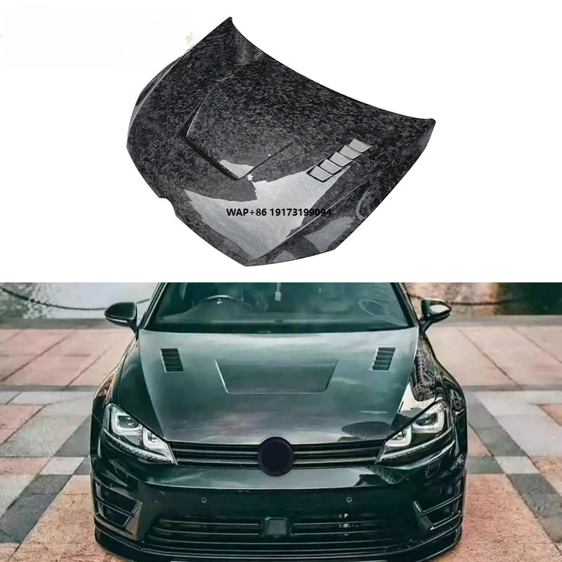 

Forged Carbon Fiber MK7 Hood for Golf 7 7.5 MK7 GTI Upgrade Front Engine Valve Cover Auto Parts