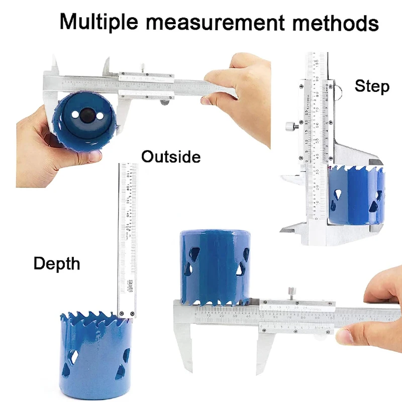 Imagem -05 - Pinça Vernier de Ferramentas de Medição Precisão 0.02 mm Métrico Polegada Medidor 0150 mm Aço Inoxidável