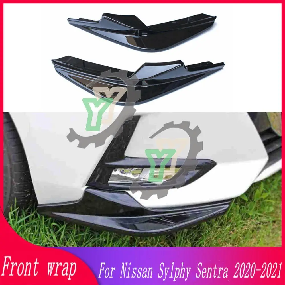 

For Nissan Sylphy Sentra 2020 2021 Car Front Bumper Strip Lip element Spoiler Splitter Scratch Protector Body kit