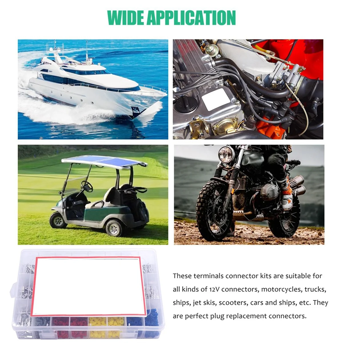 High-end 755Pcs Car Electrical Wire Terminal Pins Connector Kit 1/1.5/1.8/2.2/2.8/3.5mm 21Type Connector Pins Terminal Auto