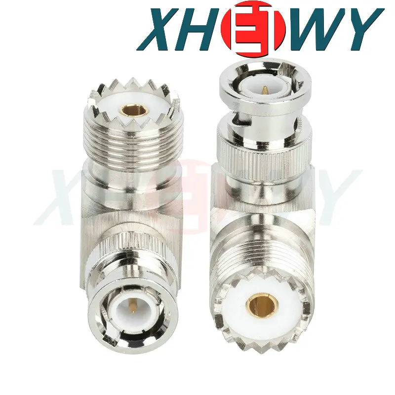 M female RF coaxial connector SL16 female to BNC revolving joint BNC to UHF female 90 degree right angle elbow Q9