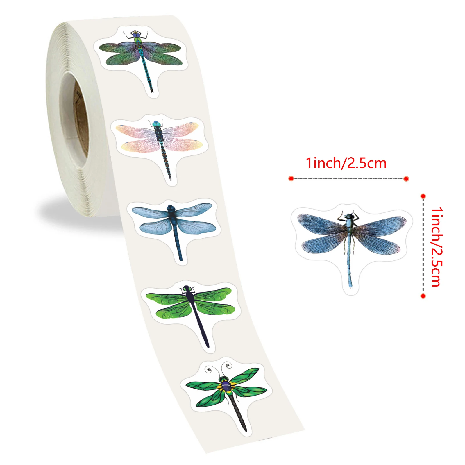 100-500pcs Beautiful Dragonfly Stickers for Notebook Stationery Scrapbook Sticker Aesthetic Scrapbook Material Craft Supplies