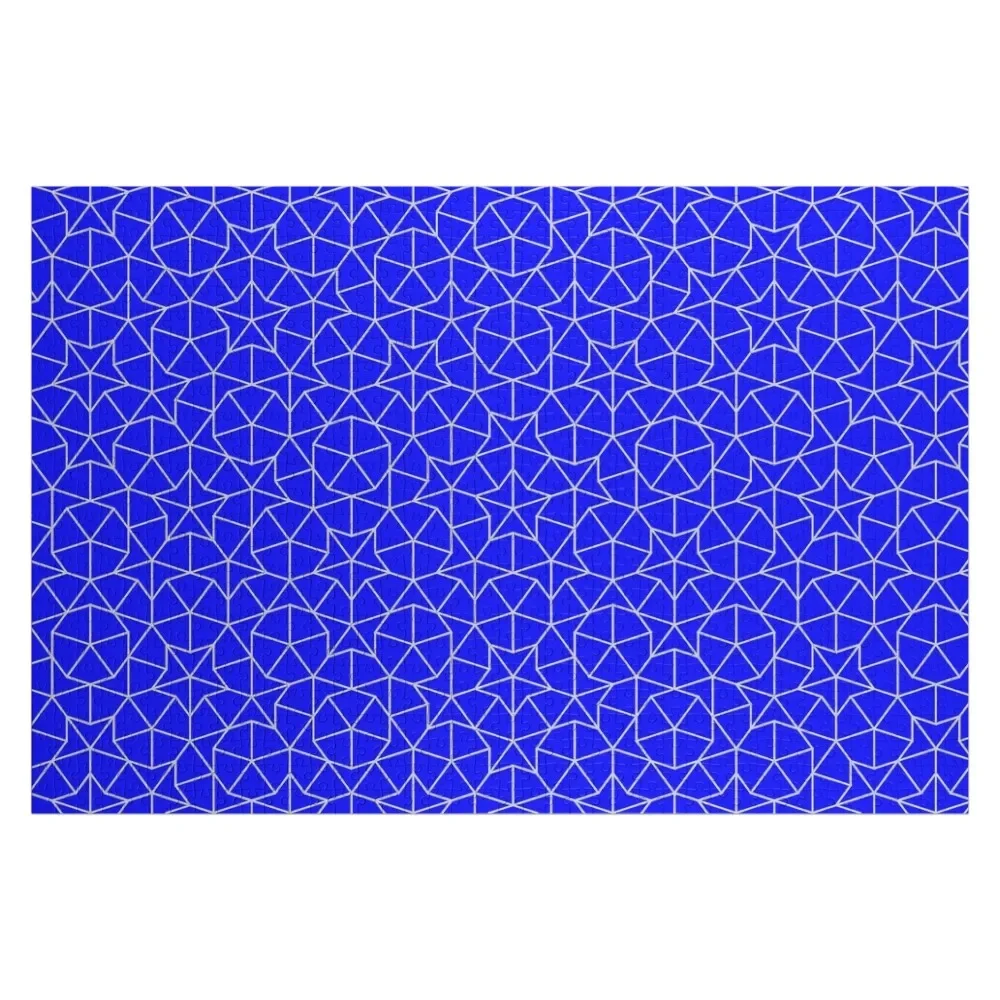 Penrose Tiling in Blue Jigsaw Puzzle Christmas Toys Personalised Puzzle