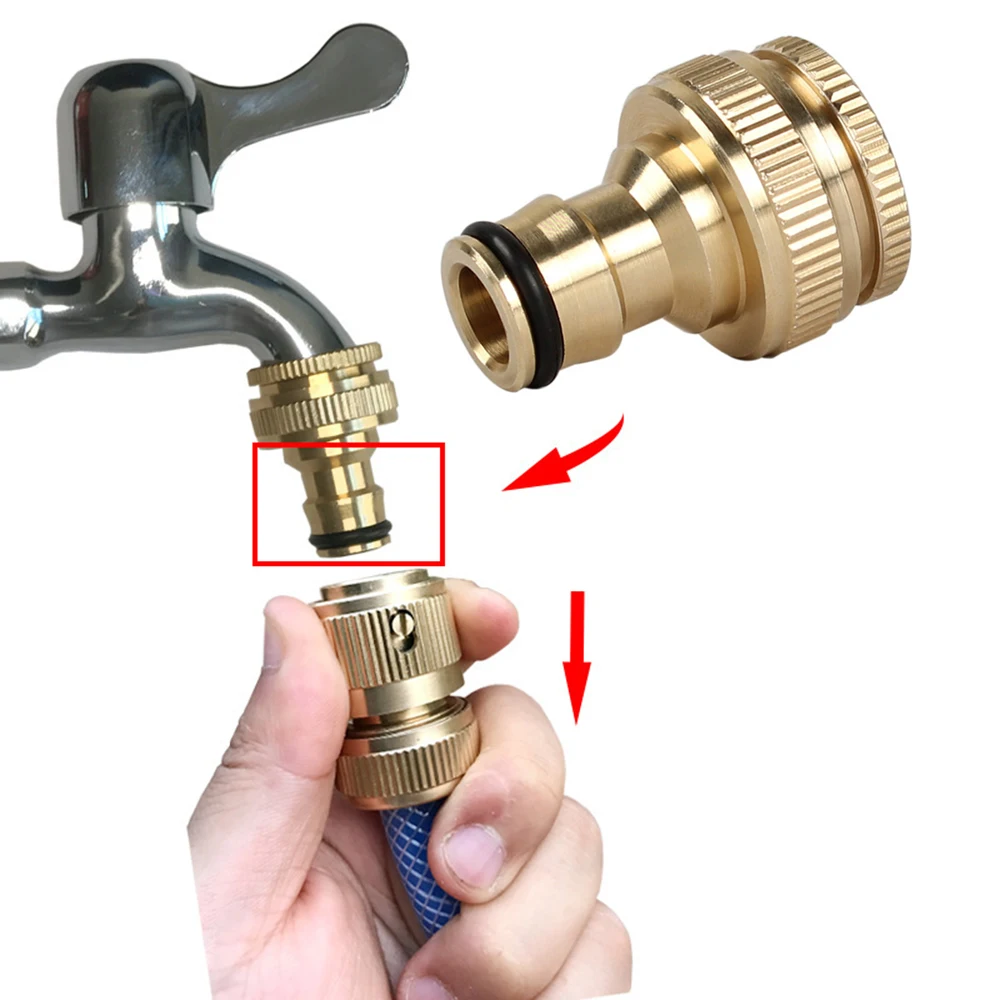 

20 шт. латунная быстроразъемная ниппель, соединение крана водопроводной трубы для мойки автомобиля, аксессуары для подключения орошения сада