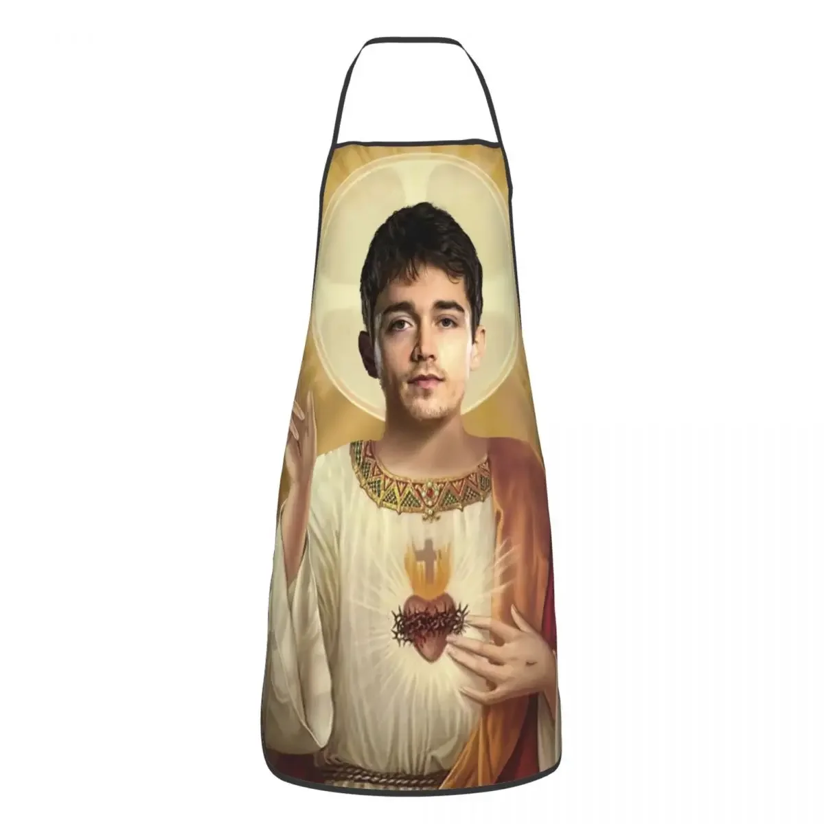 Saint Leclerc Charles Jesus Schürzen für Damen und Herren, Monaco Formel 1, für Erwachsene, Küche, Koch, Tablier Cuisine, Kochen, Backen, Gartenarbeit