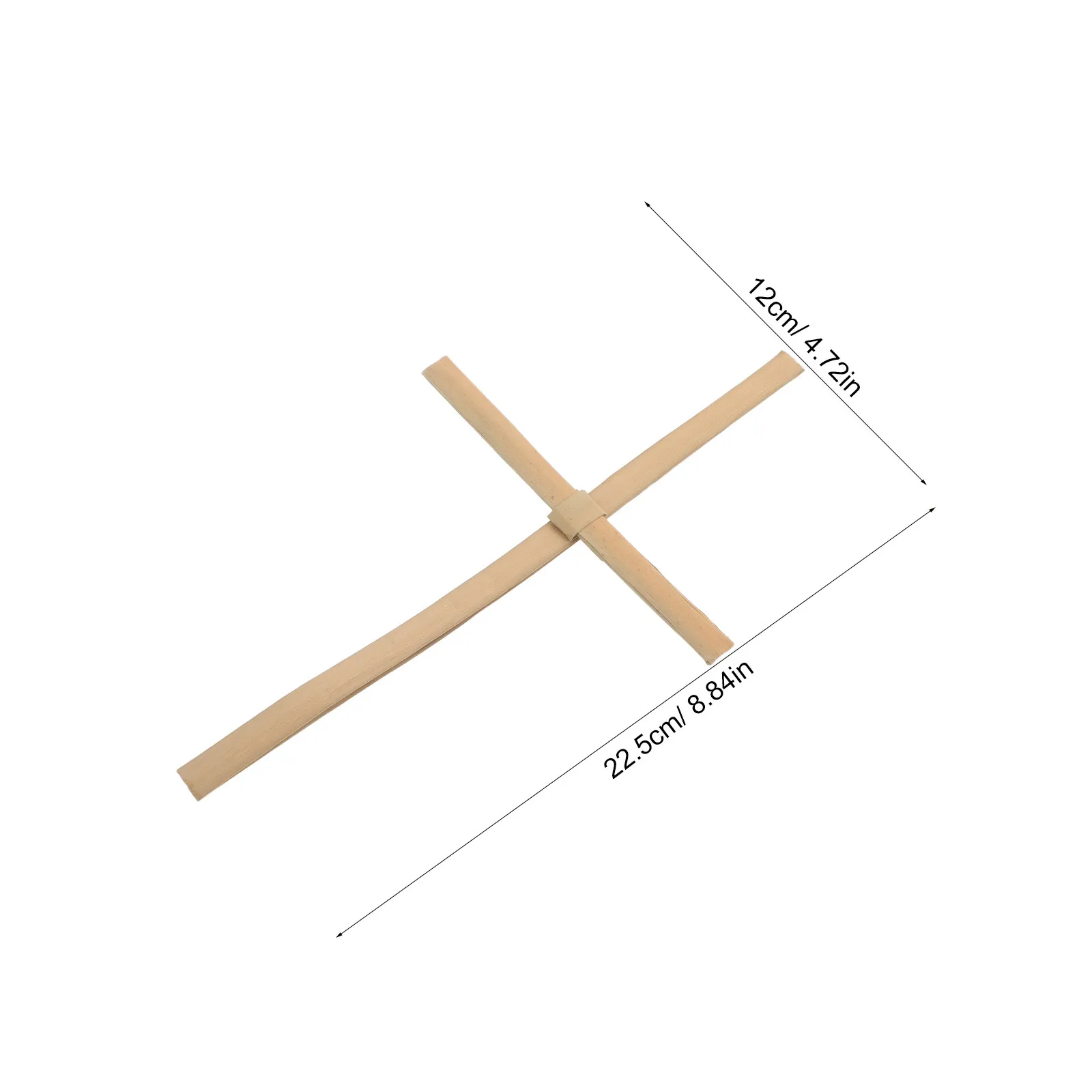 3Pcs Grass Woven Cross - Handmade Palm Leaf Miniature Cross for Christian Church Supply Religious Ceremony Decor Handheld Prayer