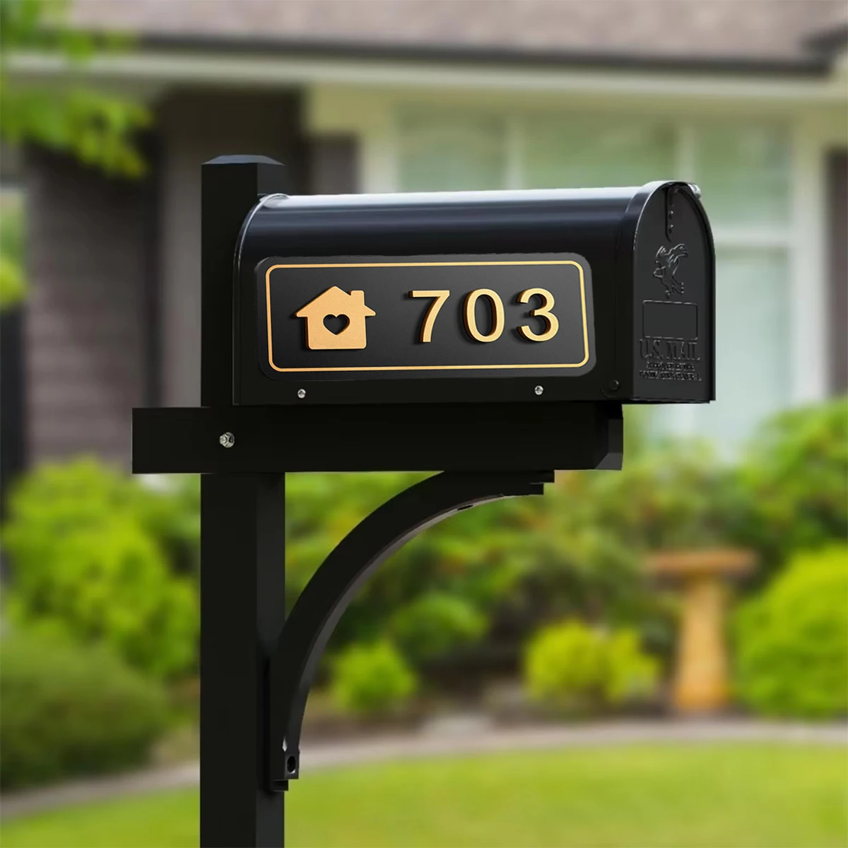 Metal custom mailbox number plate DIY number plaque personality indication home address number plate