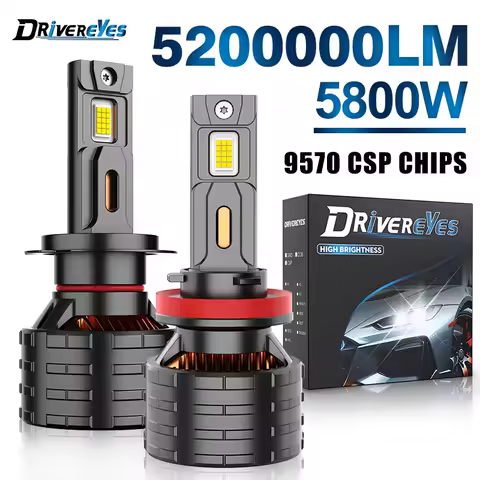 2pcs H7 H4 LED Car Headlight Bulbs H8 H11 H1 Canbus Error Free LED HB3 9005 HB4 9006 9012 Auto Lamps Fog Lights 12V 6000K 5800W