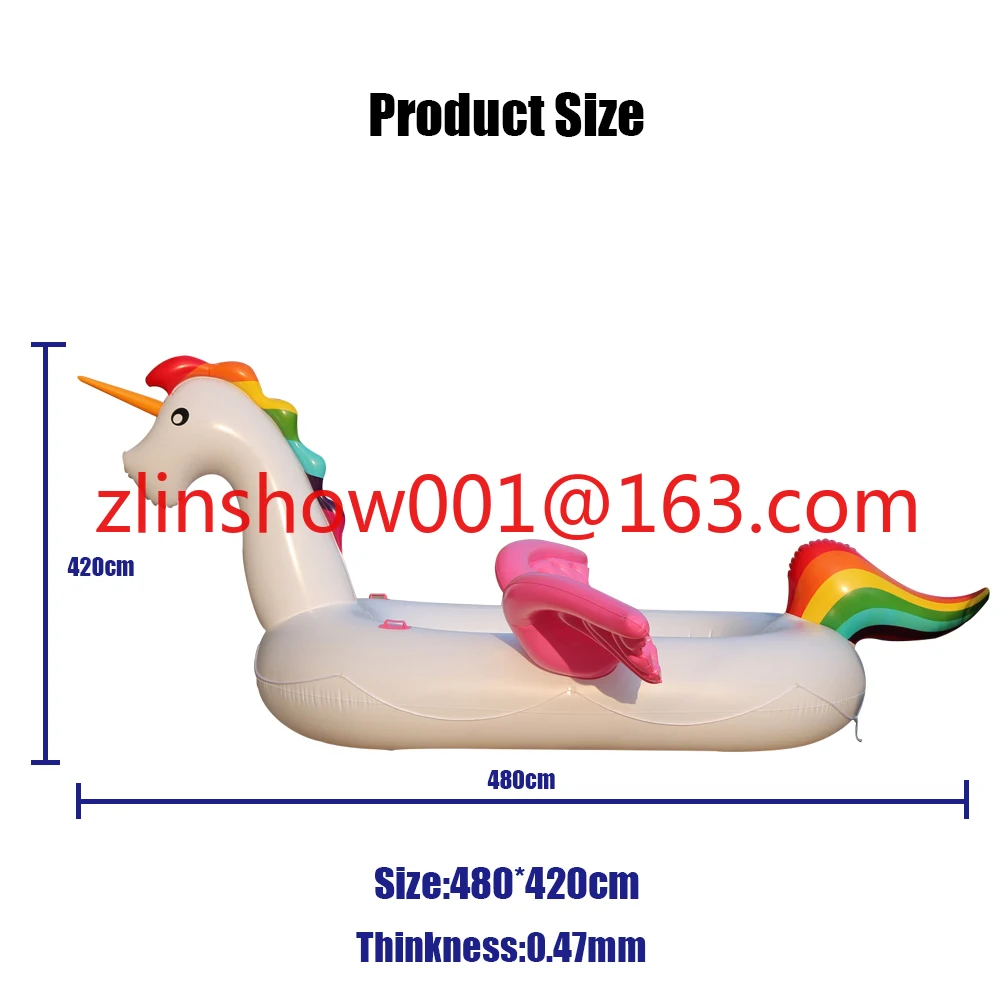

Inflatable Unicorn Pink Wing Pool Floating Row Large Outdoor Swimming Pool Inflatable Float Toy Floatie Toy for for Party