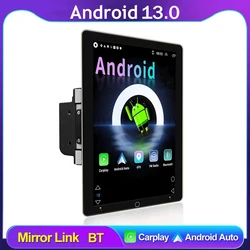 Universal 2 Din Android 13.0 Automatic Rotatable 10 Inch Carplay Car Stereo Radio Multimedia Player Vertical Screen Gps Navi