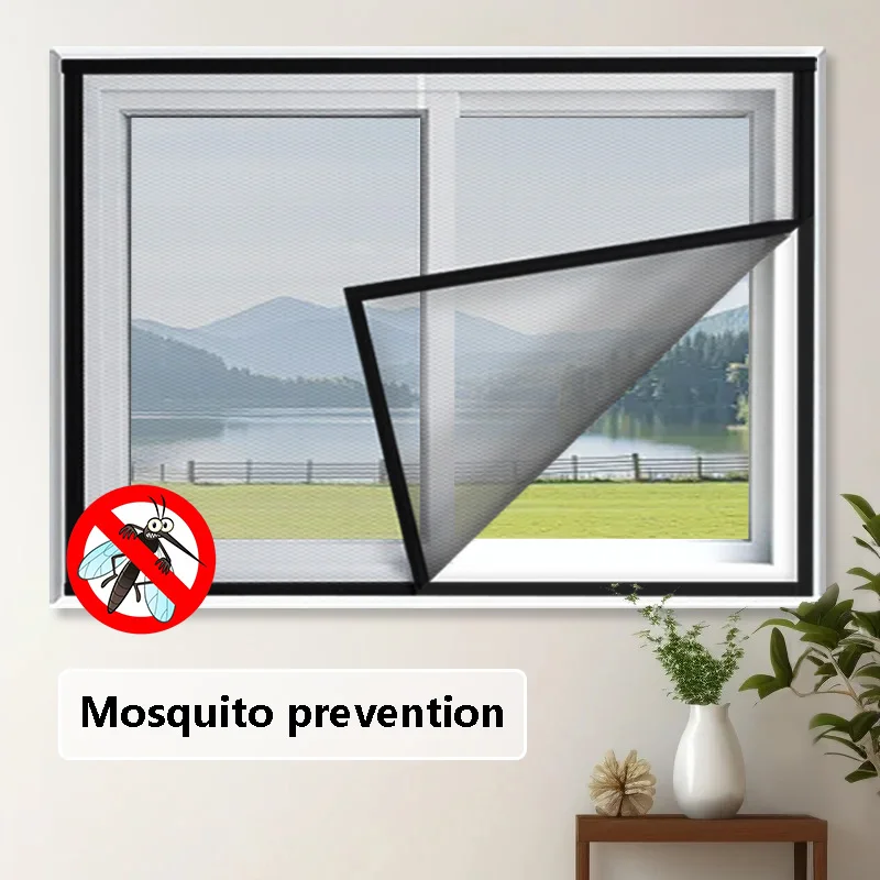 

Window mosquito net, insect screen, invisible black polyester fiber mosquito and fly net suitable for door and window screens...
