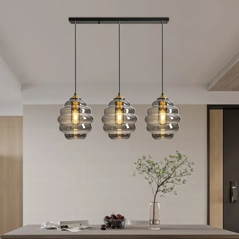 

Nordic Macaron Glass Pendant Lights Dinning Room Kitchen Hanging Lamps Restaurant Indoor Lightings Fixture Modern Led Home Deco