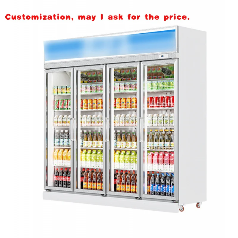 

На заказ. Коммерческая морозильная камера для супермаркета, круглосуточный магазин, вертикальная витрина для молока, охлаждающий охладитель, доставка напитков