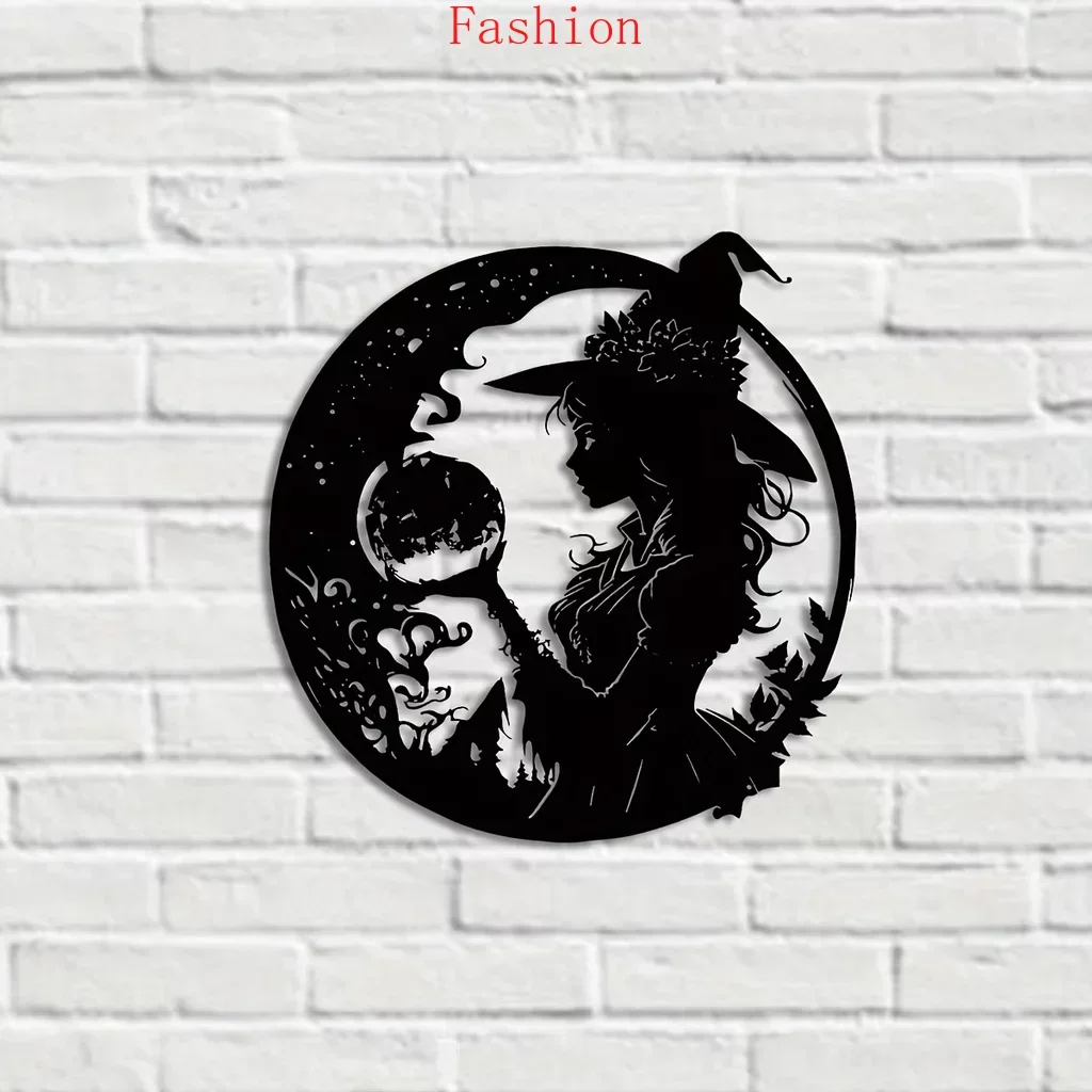 

1pc Beautiful Metal Witch Wall Art Decor Add A Terrible Touch To Your Home Decor Metal Wall Hanging Decoration Iron Background
