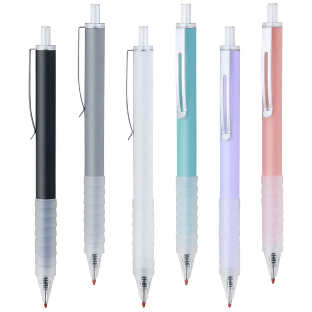 6 Pcs Press The Pen Ballpoint Pens School Product for Fountain Plastic Medium Student