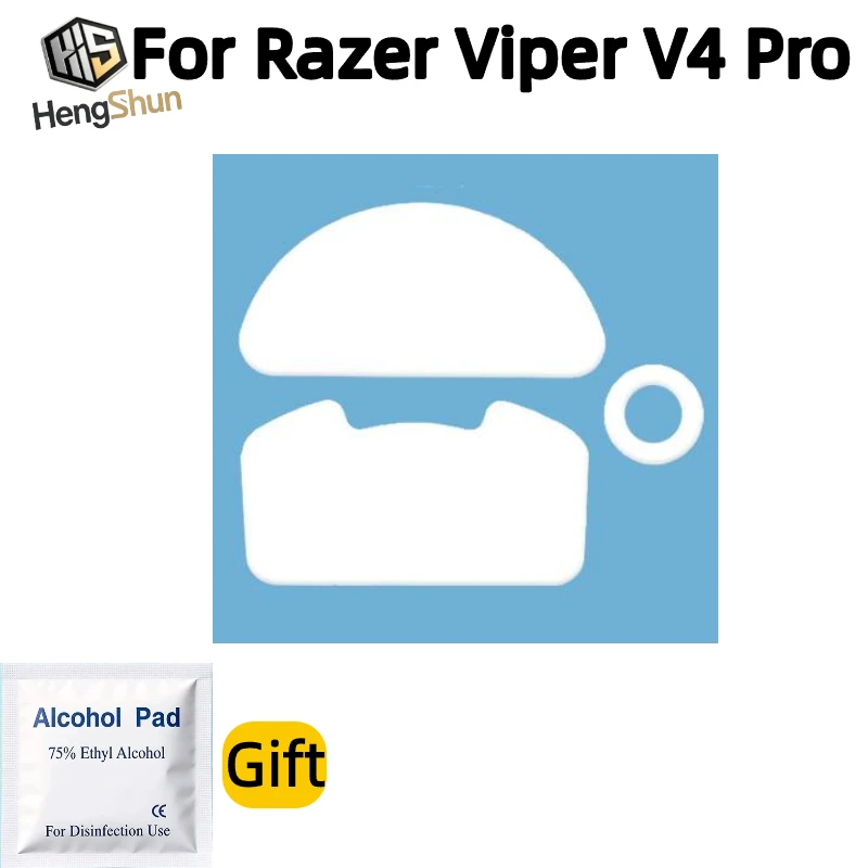 Anti-Slip Sweat Absorbing Sticker + Mouse Feet Skates, Gaming Mouse AccessoryFor Razer Viper V4 Pro Mouse Grip Tape,